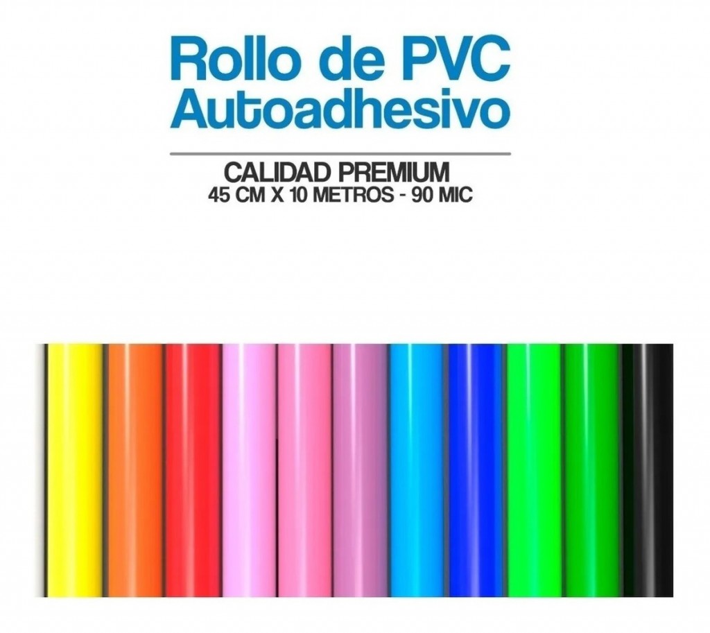 Contact En Rollo Autoadhesivo Colores Lisos Rollo De 0.45x10mts