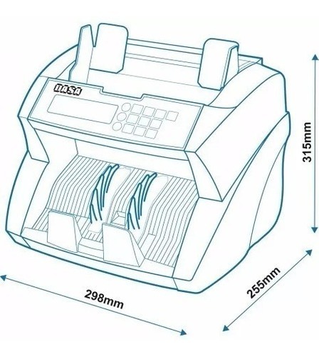 Contadora Billetes Con Detector De Falsos Dasa C920 - Imagen 5