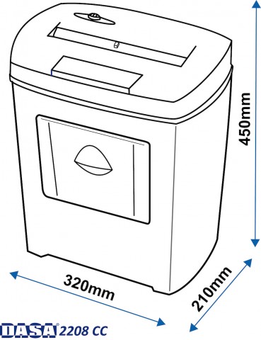 Destructora De Documentos Papel Cd Dvd Tarjetas 2208 CC Dasa - Imagen 7