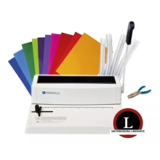 Encuadernadora Anilladora A4 + 100 Tapa + 50 Espiral + Pinza