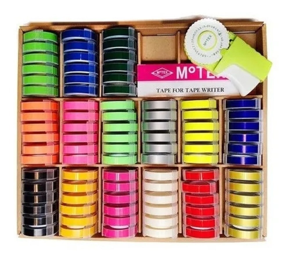 Cinta Para Rotuladora Motex Original 9 mm X 3 metros