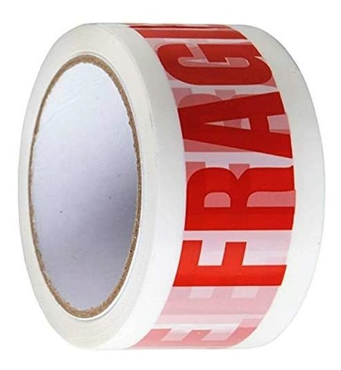 Cinta Fragil Embalaje Adhesiva Mudanza 48 Mm X 90 Metros