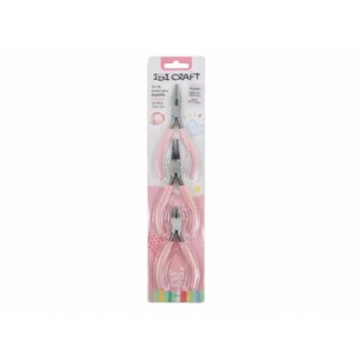 Set De Pinzas Alicates X 3 Unidades Plano Diagonal Redondeado