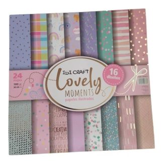 Papel Para Scrap 30*30cm 180 Grs X 24hjs Lovely Ibi Craft