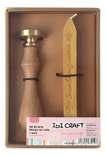 Sello Set Lacrar Lacre Mango Corazon +cuño Vela Ibi Craft