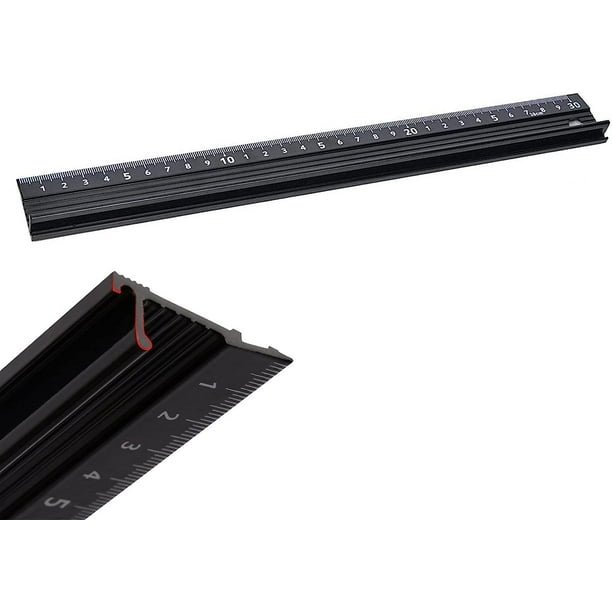 Reglas De Corte De Seguridad Aluminio Presicion 30 Cm - Imagen 2