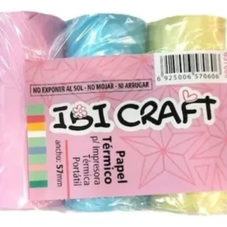 Rollos Pastel Térmico Para Impresora Portátil Termica X 3 rollos Ibi Craft