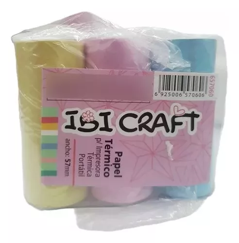 Rollos Pastel Térmico Para Impresora Portátil Termica X 3 rollos Ibi Craft - Imagen 3