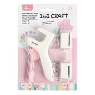 Perforadora Intercambiable Para Sistema De Discos Expansión Y Daily Planner 2 en 1 Ibi Craft - Con regla