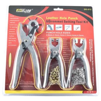 Set X3 Sacabocados Pinza Perforadora Ojalillos Con Ojales
