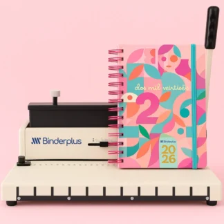 Anilladora Para Doble Alambre A4 12 Hojas Binder Plus Blanco