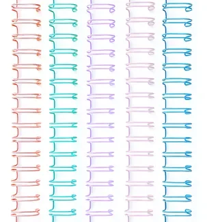 Espiral Doble Alambre 2:1 5/8 15,9 mm X 30 Unidades Surtido COLORES PASTELES