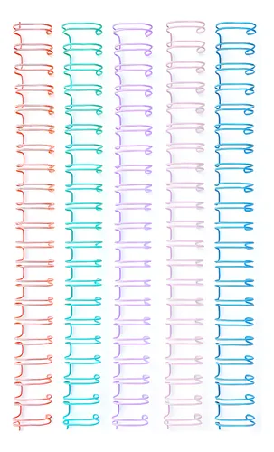 Espiral Doble Alambre 2:1 5/8 15,9 mm X 30 Unidades Surtido COLORES PASTELES