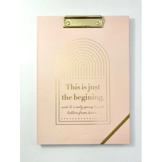 Tabla Portablock Con Placa Tamaño A4 + Block De Hojas Pink