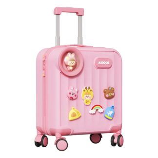 Valija Carry On Aplique Intercambia Koool Crocs K-73 con ruedas, doble cierre-