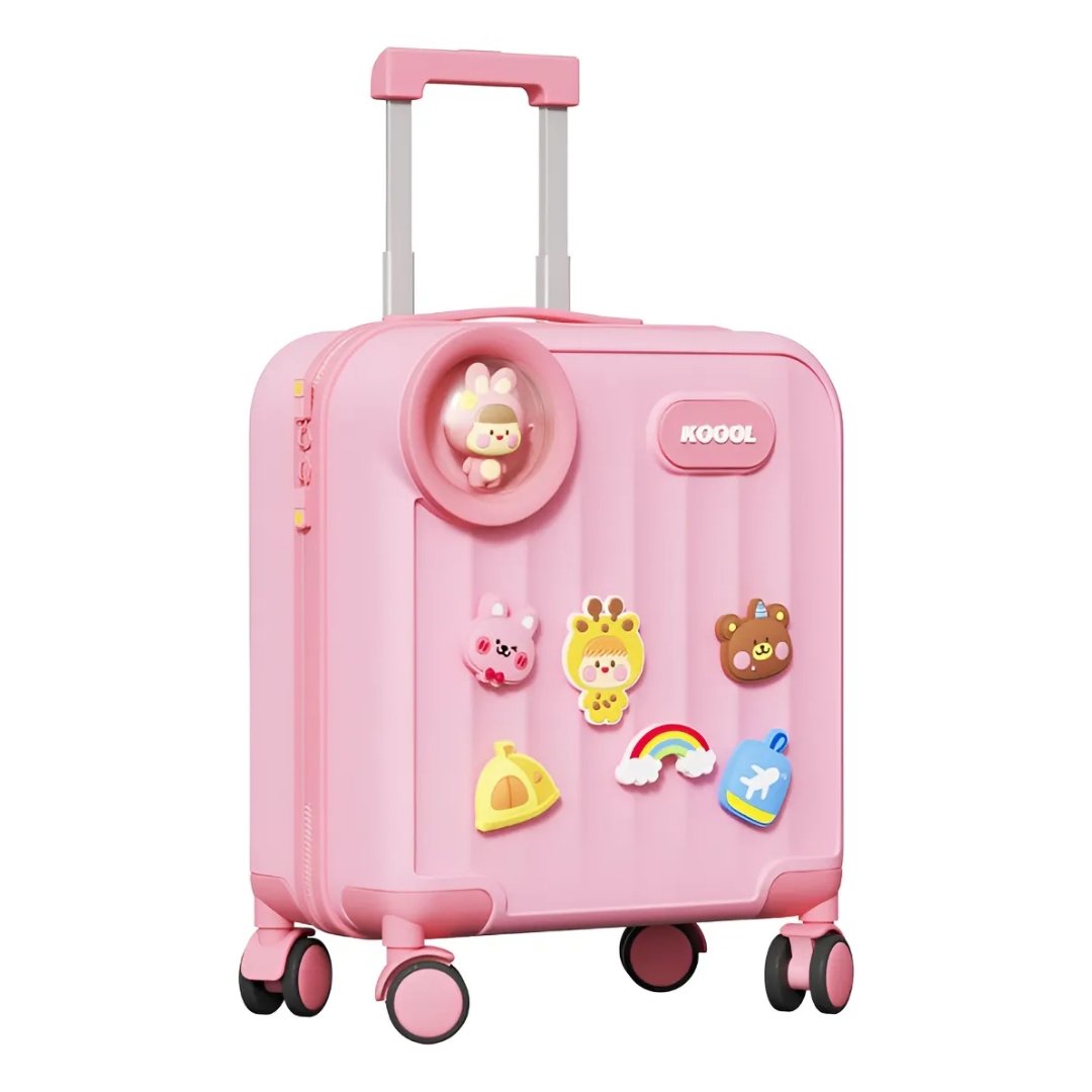 Valija Carry On Aplique Intercambia Koool Crocs K-73 con ruedas, doble cierre-