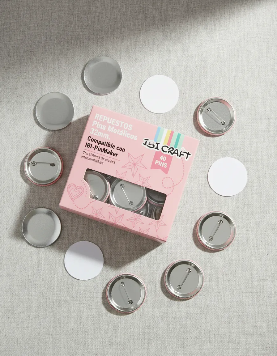 Sets De Pines 32 Mm 40 X Unidades Repuesto Con Broche Ibi Craft