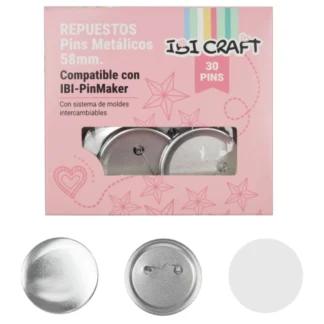 Sets De Pines 58 Mm 30 X Unidades Repuesto Con Broche Ibi Craft