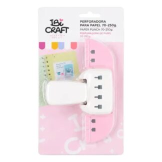 Perforadora Sacabocado Doble Alambre Paso 2:1 Ibi Craft Rosa Doble Alambre