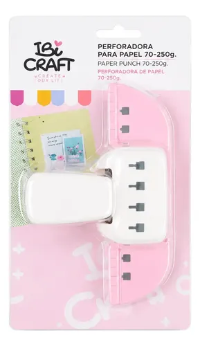 Perforadora Sacabocado Doble Alambre Paso 2:1 Ibi Craft Rosa Doble Alambre