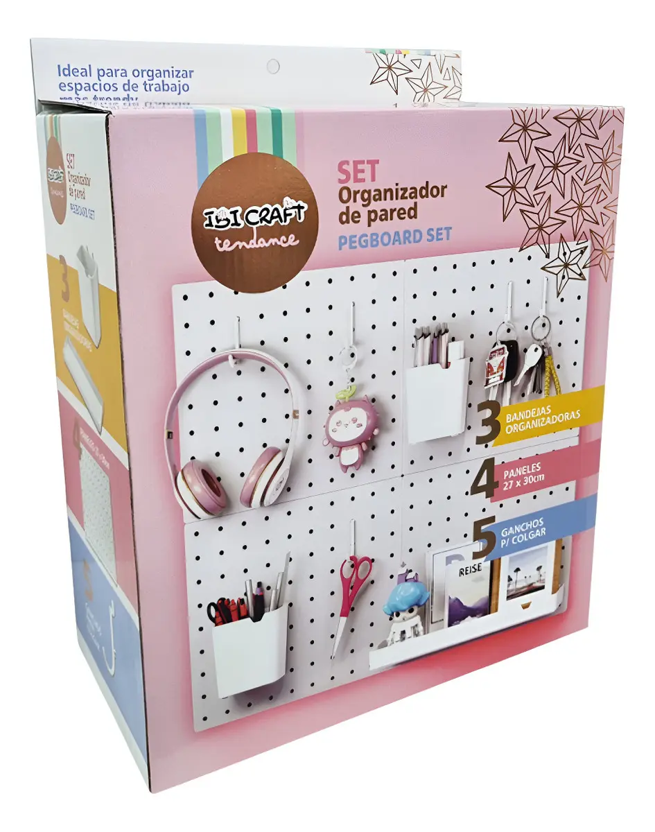 Set Organizador De Pared Ibi Craft 60x54cm Con Accesorios - Imagen 2