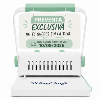 PREVENTA EXCLUSIVA WIRECRAFT ANILLADORA DOBLE ALAMBRE PERFORACIONES CUADRADAS