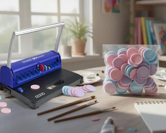 Kit Dasa: Anilladora Perforadora A4 + 50 Discos Para Cuaderno Inteligente