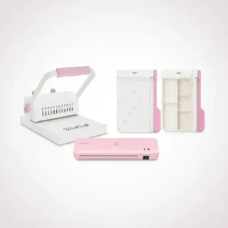 Kit Ibi Craft: Anilladora Wire Lila + Guillotina Palanca A4 310 Mm + Plastificadora A4 Rosa