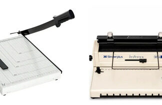 Anilladora Binderplus Wire Doble Alambre  A4 2:1 + Guillotina A4 A Palanca