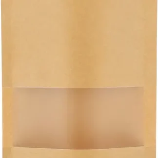 Bolsa Doypack Con Ventana Kraft 12x18 X50 Unidades Marrón Doypack Kraft Marrón | Doypack Kraft
