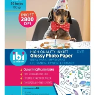 Papel Fotografico Brillo Brillante Glossy A4 180grs X 50hjs Blanco