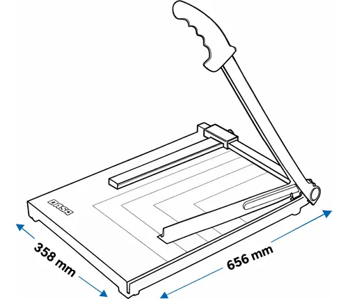 Guillotina Palanca Oficio 36 Cm Metálica Profesional M3 - Imagen 3