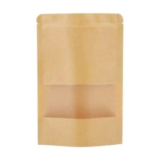 Bolsa Doypack Con Ventana Kraft 20x30 X50 Unidades Marrón Claro Kraft 20x30 Marrón Claro | Kraft 20x30
