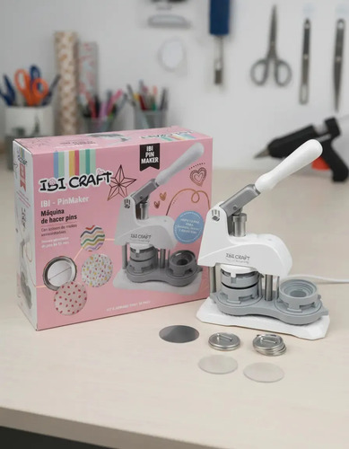 Máquina Para Hacer Pins Personalizados 58 Mm. Ibi Craft Blanco Ibi Pinmakers - Imagen 11